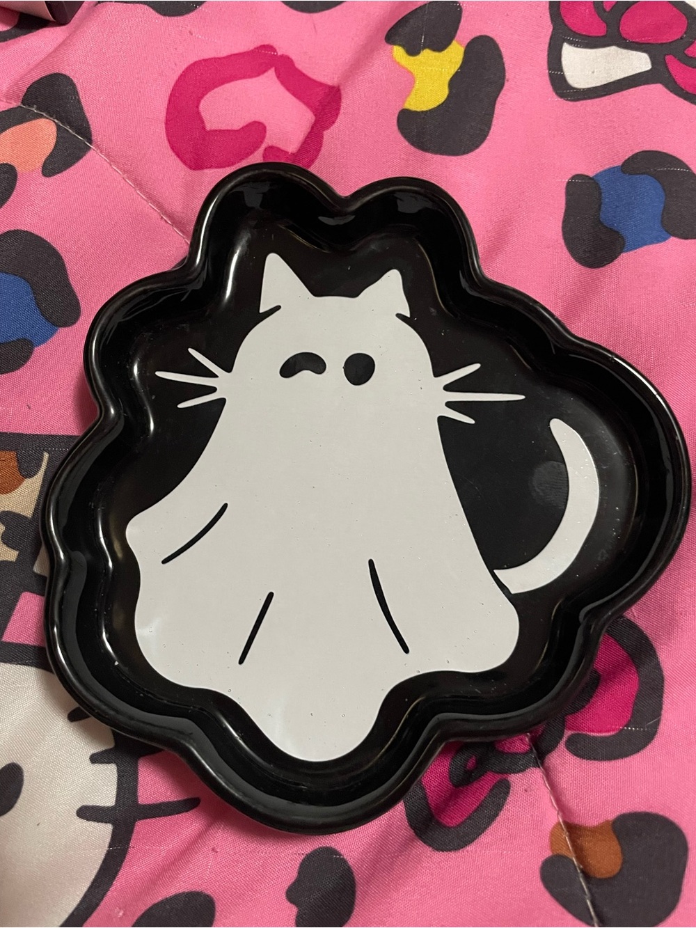 Spirit Halloween trinket tray spooky Cat ghost